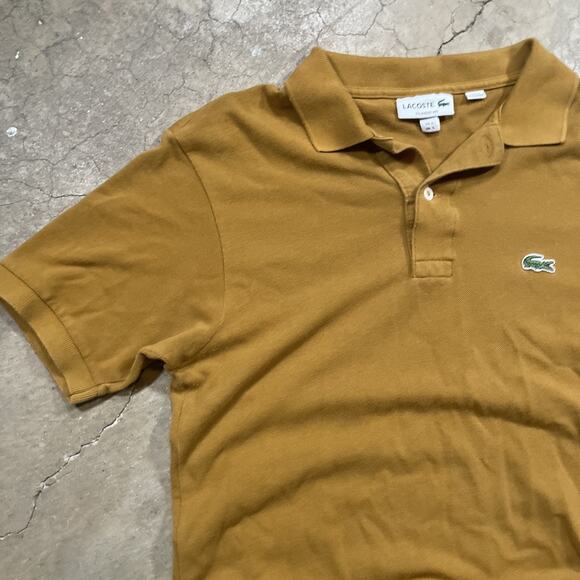 Lacoste Polo Shirt Mens M Turquoise Brown Sports Golf Rugby - Picture 5 of 7